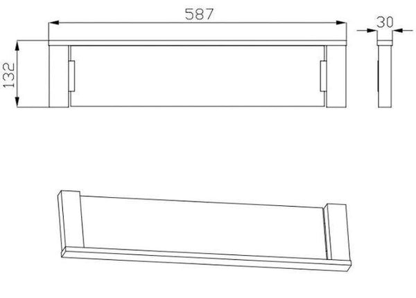 Bianca glass shelf - Bayside Bathroom