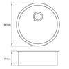 Arete Stone Kitchen Sink - Matte Black - Bayside Bathroom