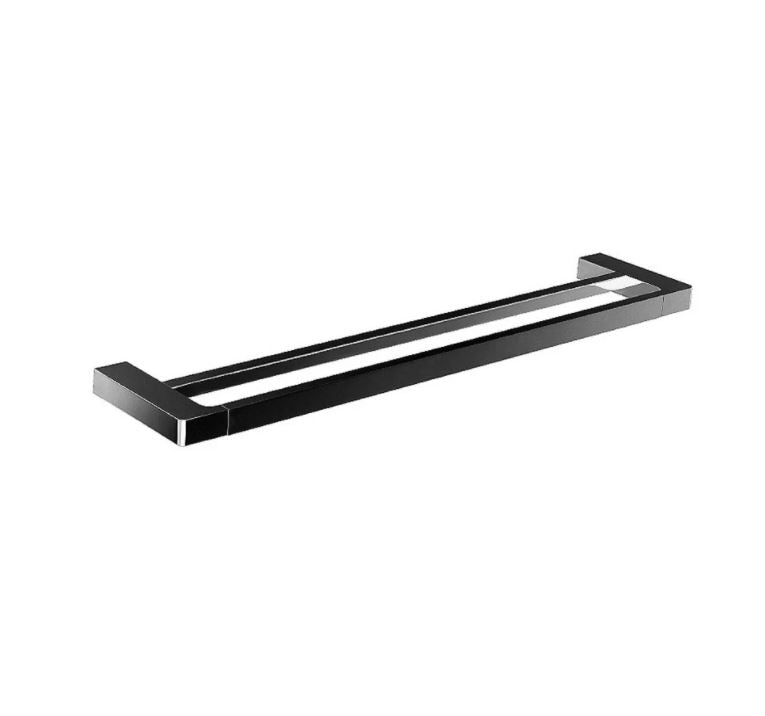 Eneo 80cm Matte Black Double Towel Rail
