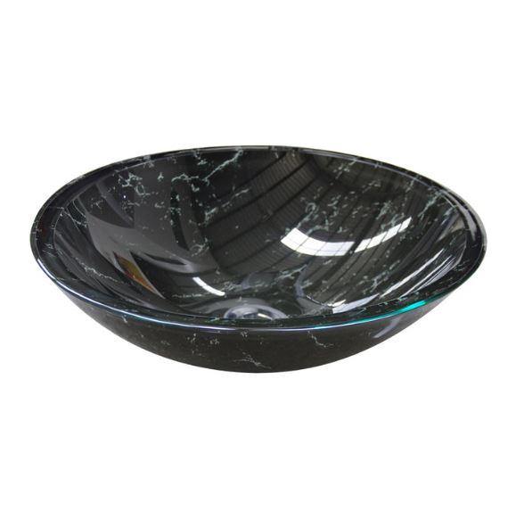 Black Marble Glass Basin