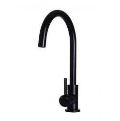 Round Mini Gooseneck Sink Mixer- Matte Black