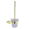 Ecco Toilet Brush Holder - Brushed Brass - Bayside Bathroom