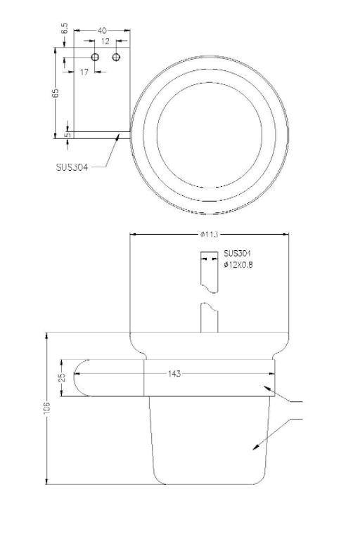 Ecco Toilet Brush Holder - Matte black - Bayside Bathroom