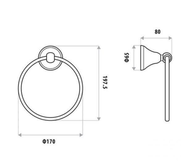 Byron Towel Ring - Bayside Bathroom