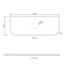 Chloe Matte White 1200mm Curve Vanity