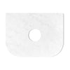 Chloe Matte White 600mm Curve Vanity