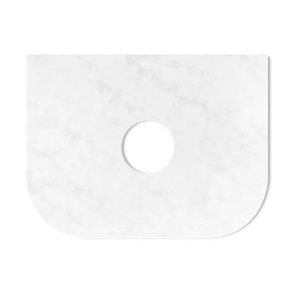 Chloe Matte White 600mm Curve Vanity