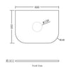 Chloe Matte White 600mm Curve Vanity