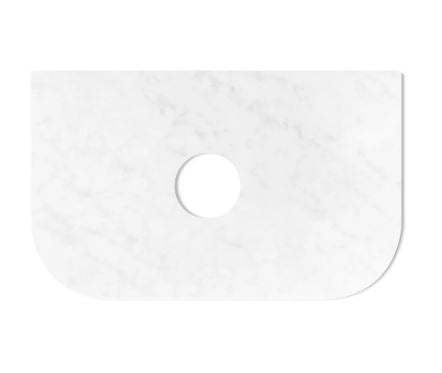 Chloe Matte White 750mm Curve Vanity