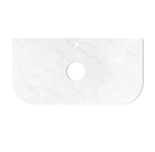 Chloe Matte White 900mm Curve Vanity