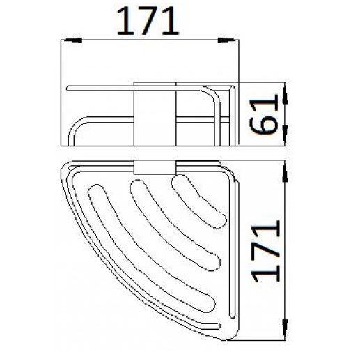 Caulfield Corner Basket - Bayside Bathroom