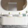 Chloe Matte White 1500mm Curve Vanity