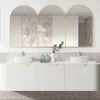 Chloe Matte White 1800mm Curve Vanity