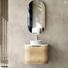 Chloe Natural Oak 600mm Curve Vanity
