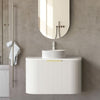 Chloe Matte White 750mm Curve Vanity
