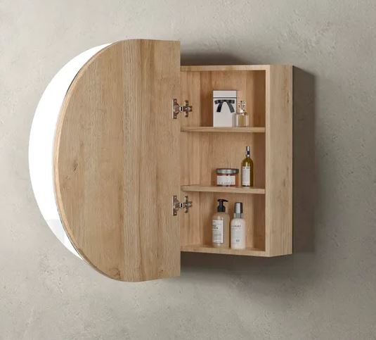 Chloe Curved 900 Mirror Cabinet