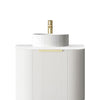 Chloe Matte White 900mm Curve Vanity