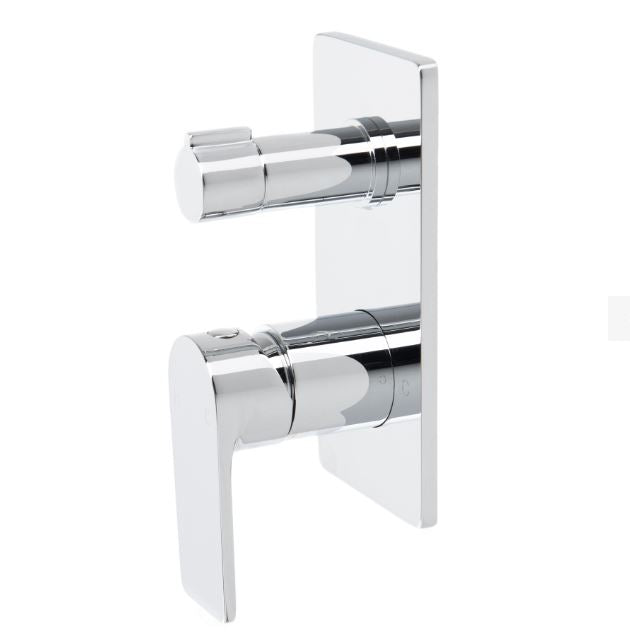 The Gabe Leva Chrome Wall Mixer W/ Diverter