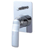 Synergii Shower or Bath Mixer with Diverter Button - Chrome & White