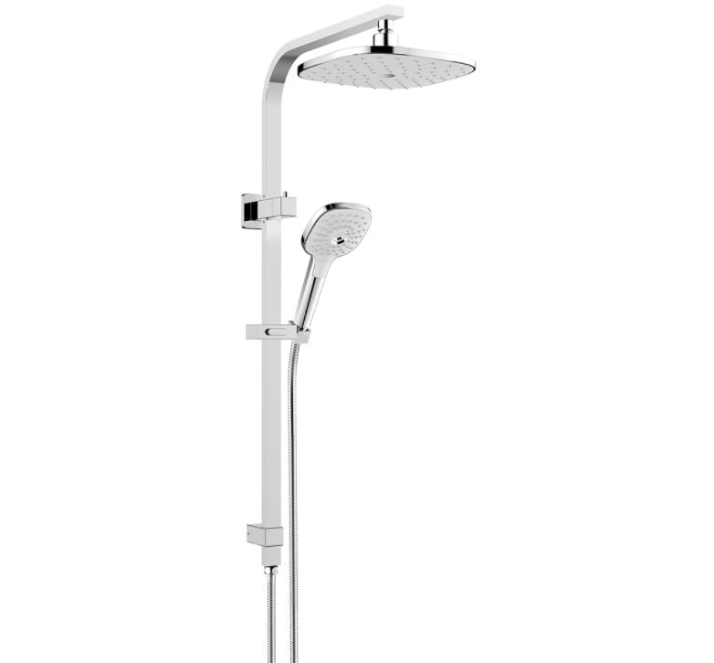 Corban Twin Rail Shower - Chrome