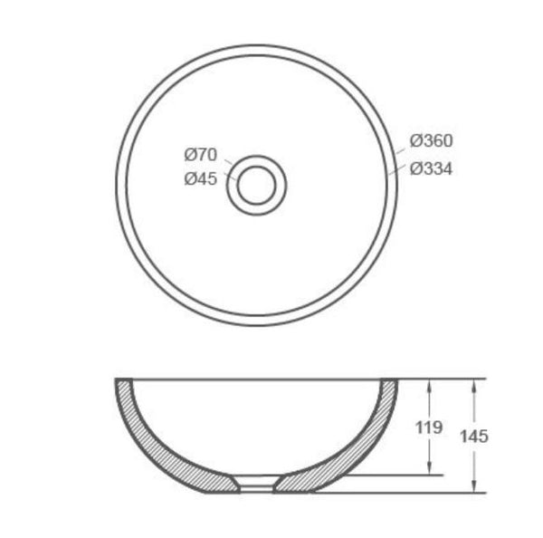 Concrete 360 Basin - French Grey