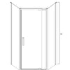 Louve Neo Angle Pivot Shower Screen 900-1000