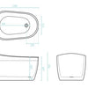 Cosmo 1300 Freestanding Soaker Bath