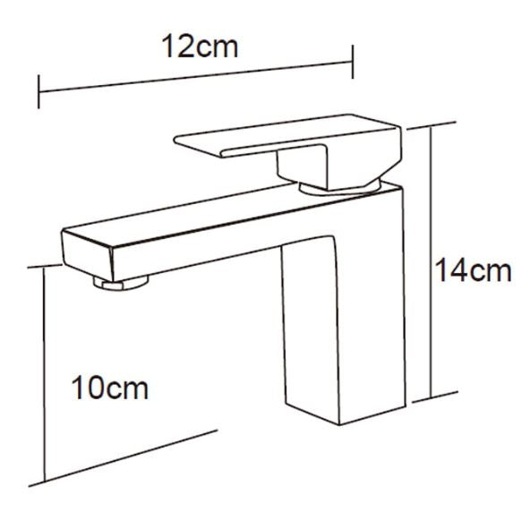 Cube Basin mixer- Chrome