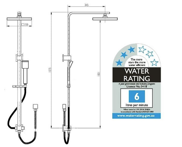 Cube Double Hose Shower Set