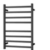 Cubo Black 620 Square 8 Bar Heated Towel Rail