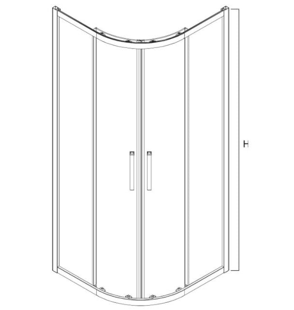 Louve Neo Curved Slider Shower Screen & Base