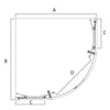 Louve Neo Curved Slider Shower Screen & Base