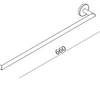 Dodi 66cm Single Towel Rail - Bayside Bathroom