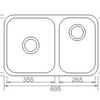 Riley 695 1 & 1/2 Bowl Sink