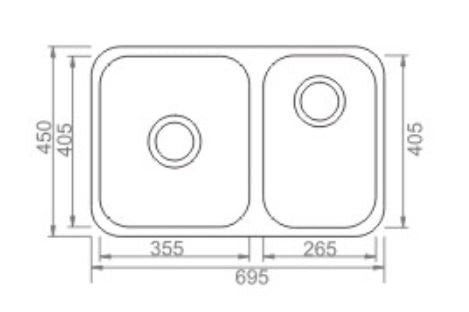 Riley 695 1 & 1/2 Bowl Sink