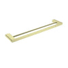 Ecco Double Towel Rail - Brushed Brass - Bayside Bathroom