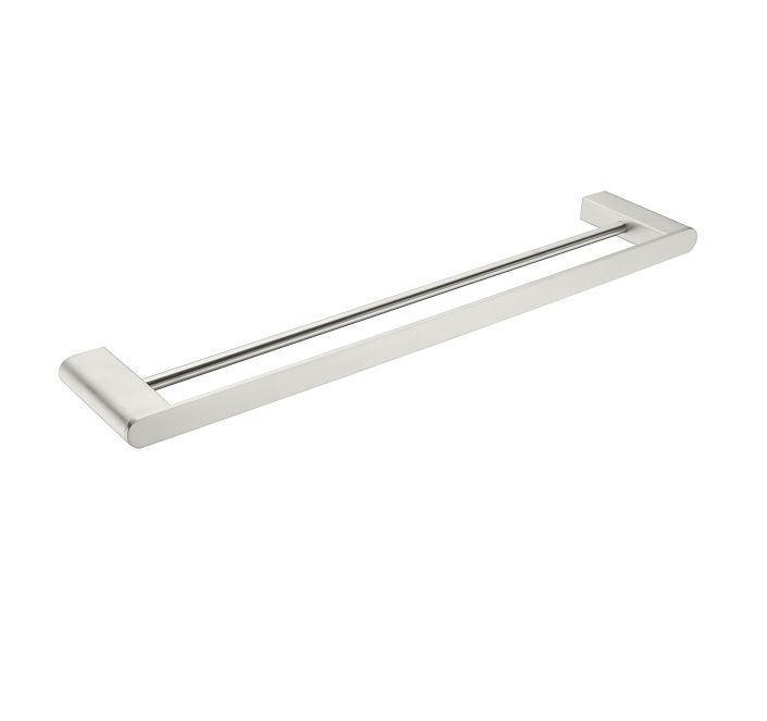 Ecco Double Towel Rail - Brushed Nickel