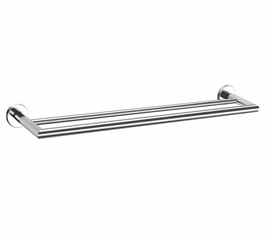 Dolce Double Towel Rail  - Brushed Nickel