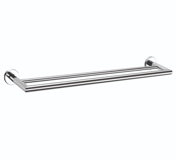 Dolce Double Towel Rail  - Brushed Nickel - Bayside Bathroom