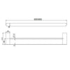 Ecco Double Towel Rail - Chrome - Bayside Bathroom