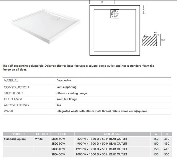 Daintree Shower base