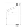 Diamond Tower Basin Mixer- Gun Metal