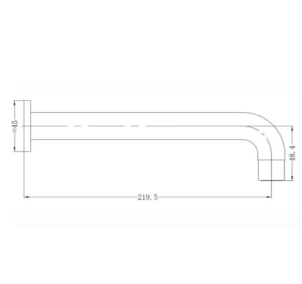 Dolce Black Bath Spout