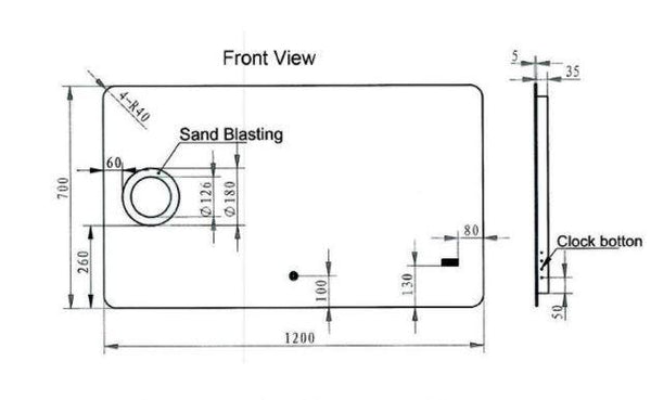 Eneo 120 Backlit Mirror With Magnifier - Bayside Bathroom