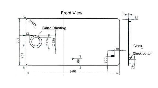Eneo 140 Backlit Mirror With Magnifier - Bayside Bathroom