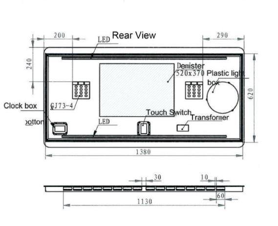 Eneo 140 Backlit Mirror With Magnifier - Bayside Bathroom