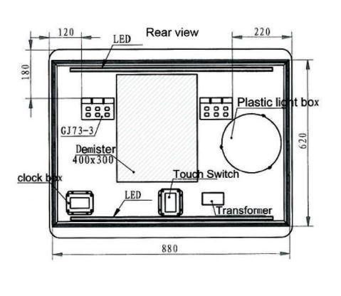 Eneo 90 Backlit Mirror With Magnifier - Bayside Bathroom