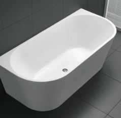 Ecco Matte White Back To Wall Bath 1400mm-170mm