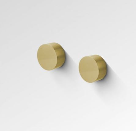 Element Hot & Cold Wall Taps- Brushed Brass