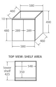 Elka 1500mm Wall Hung Vanity With Stone Top